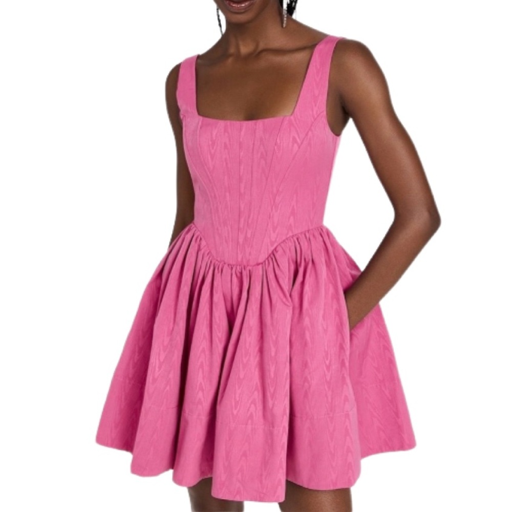 NWT STAUD Landscape Lollipop Pink Dress - Sz 2